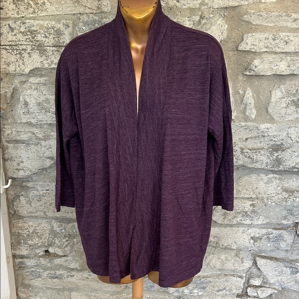 Purple Open Front Cardigan - Picture 1 of 6
